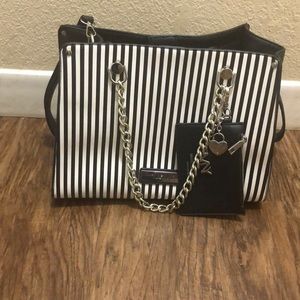 Sexy black and white striped purse